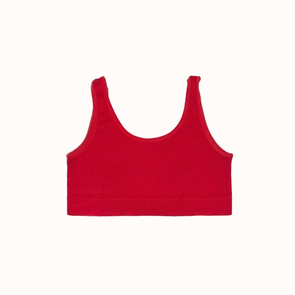 ribbed red tank crop top - Picture 2 of 3